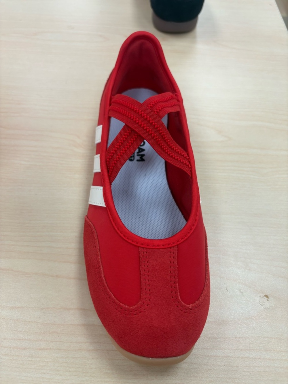 adidas Women's barreda Mary Jane Sneakers with White Stripes - Picture 4 of 6